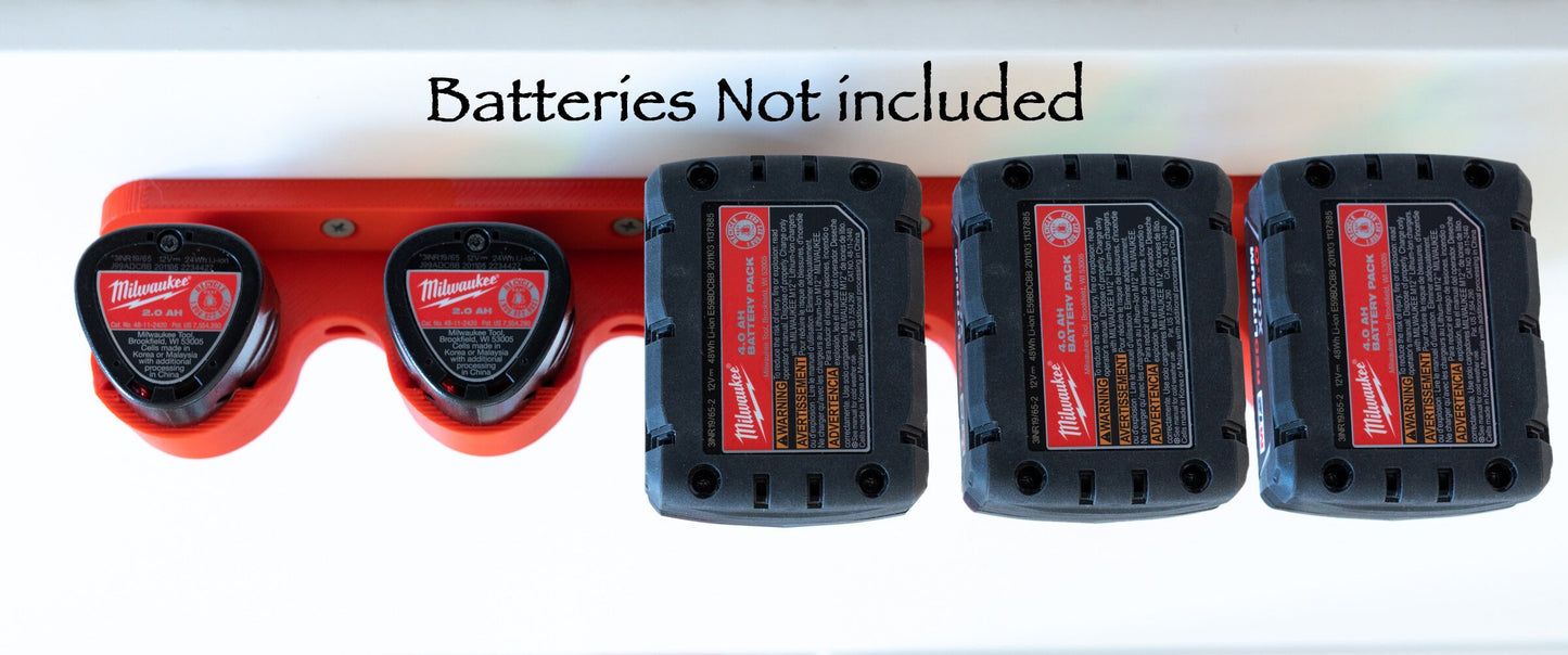 Milwaukee M12 Latching Battery Mount / Holder - Original Design
