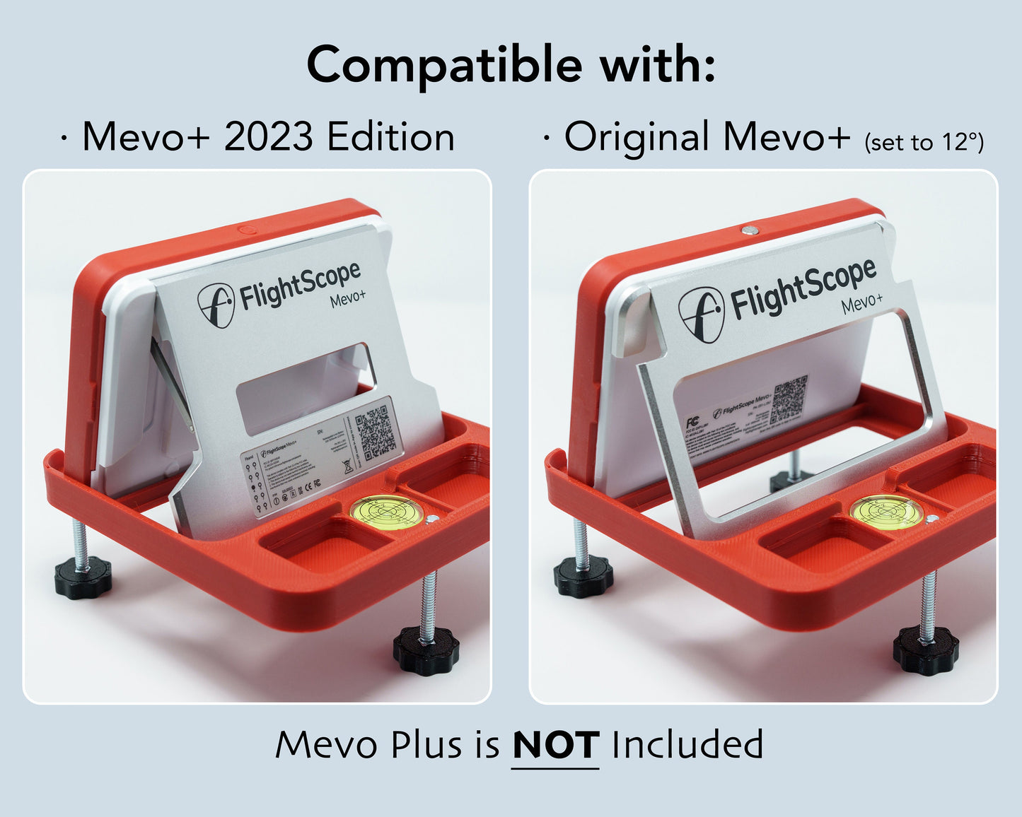 Ultra Portable Adjustable Alignment & Leveling Dock Stand for Flightscope Mevo Plus (Mevo+) - Fits in the Mevo Plus Case