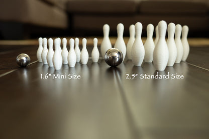Mini Bowling Set : 10 Pins, Ball, Pin Setter, Ball Rolling Ramp