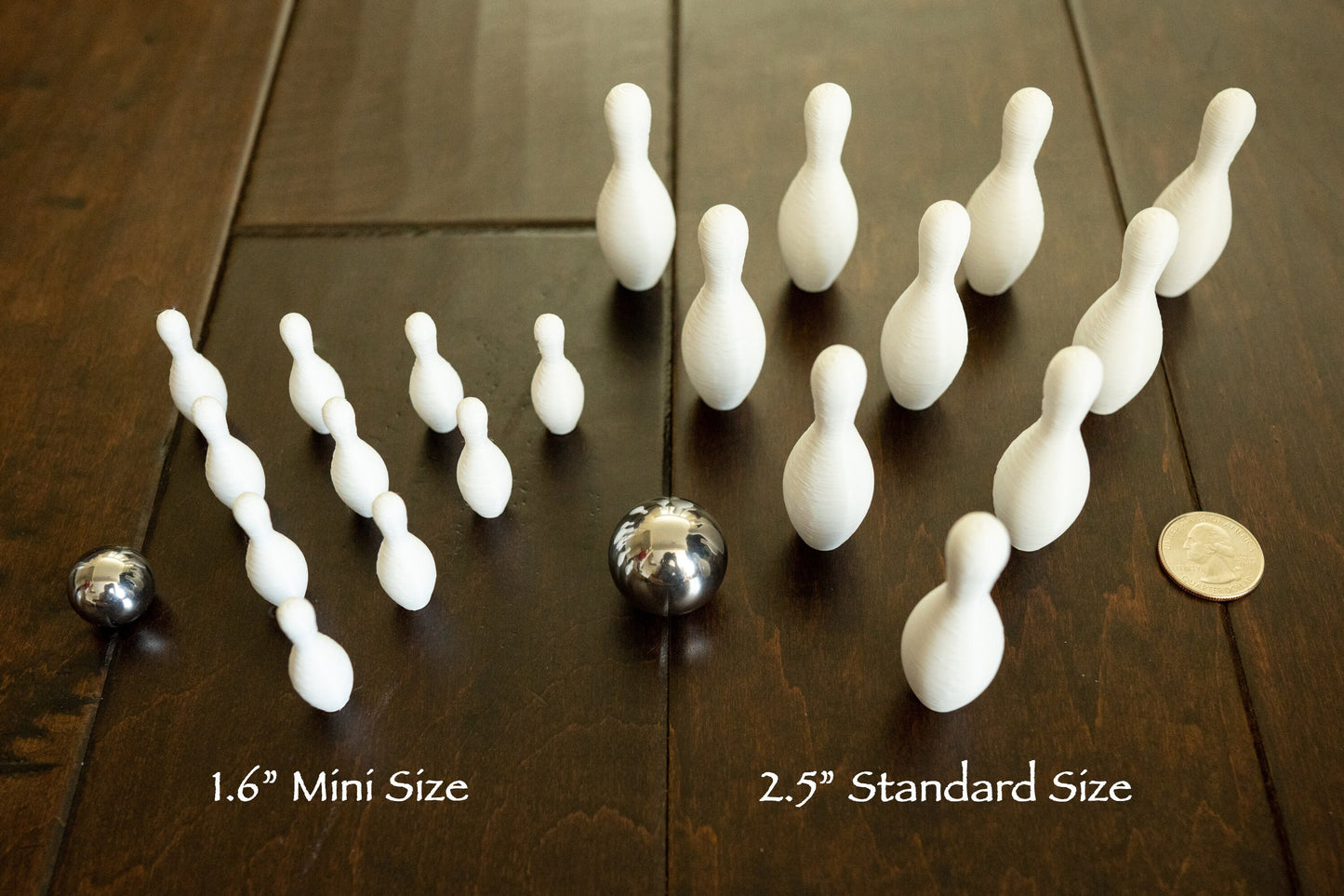 Mini Bowling Set : 10 Pins, Ball, Pin Setter, Ball Rolling Ramp