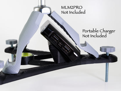 Adjustable Leveling Stand for Rapsodo MLM2PRO - Alignment Aid w/portable battery charger tray