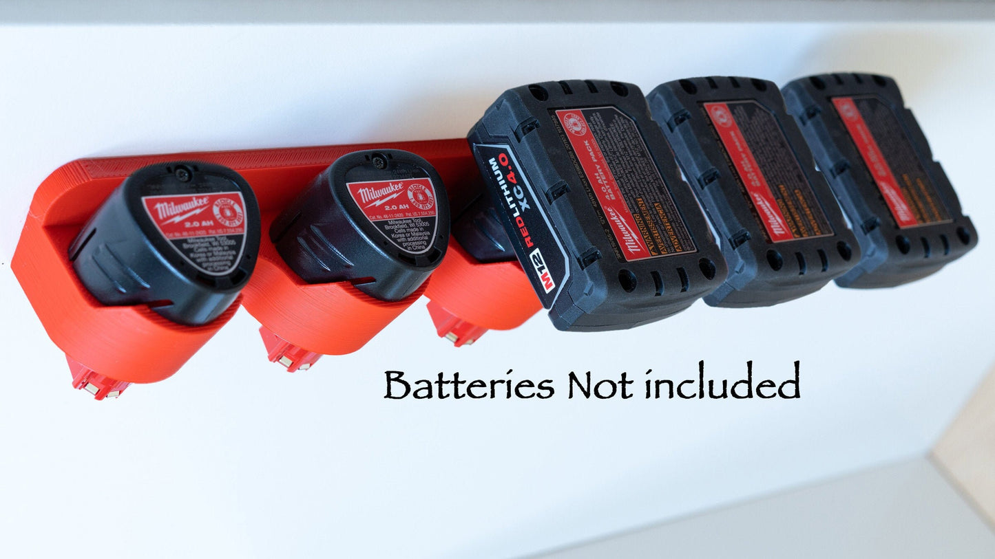Milwaukee M12 Latching Battery Mount / Holder - Original Design