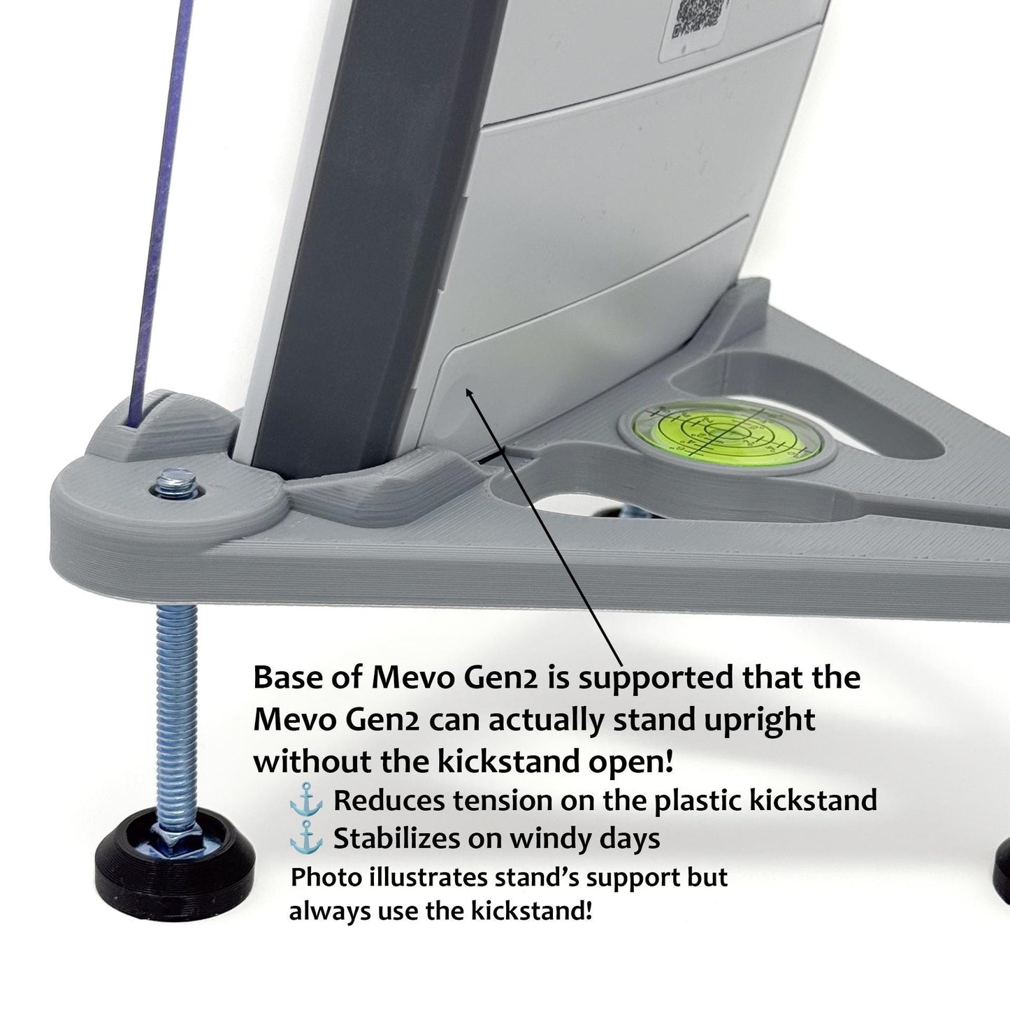 Adjustable Alignment & Leveling Stand with Polycarbonate Shield for FlightScope Mevo Gen2 / Gen 2