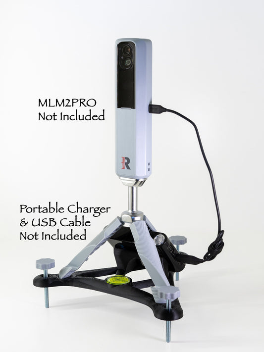 Adjustable Leveling Stand for Rapsodo MLM2PRO - Alignment Aid w/portable battery charger tray