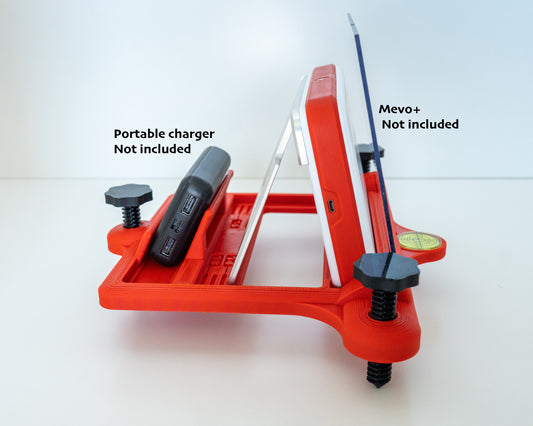 Adjustable Alignment & Leveling Dock Stand for Flightscope Mevo Plus (Mevo+) w/portable battery charger tray