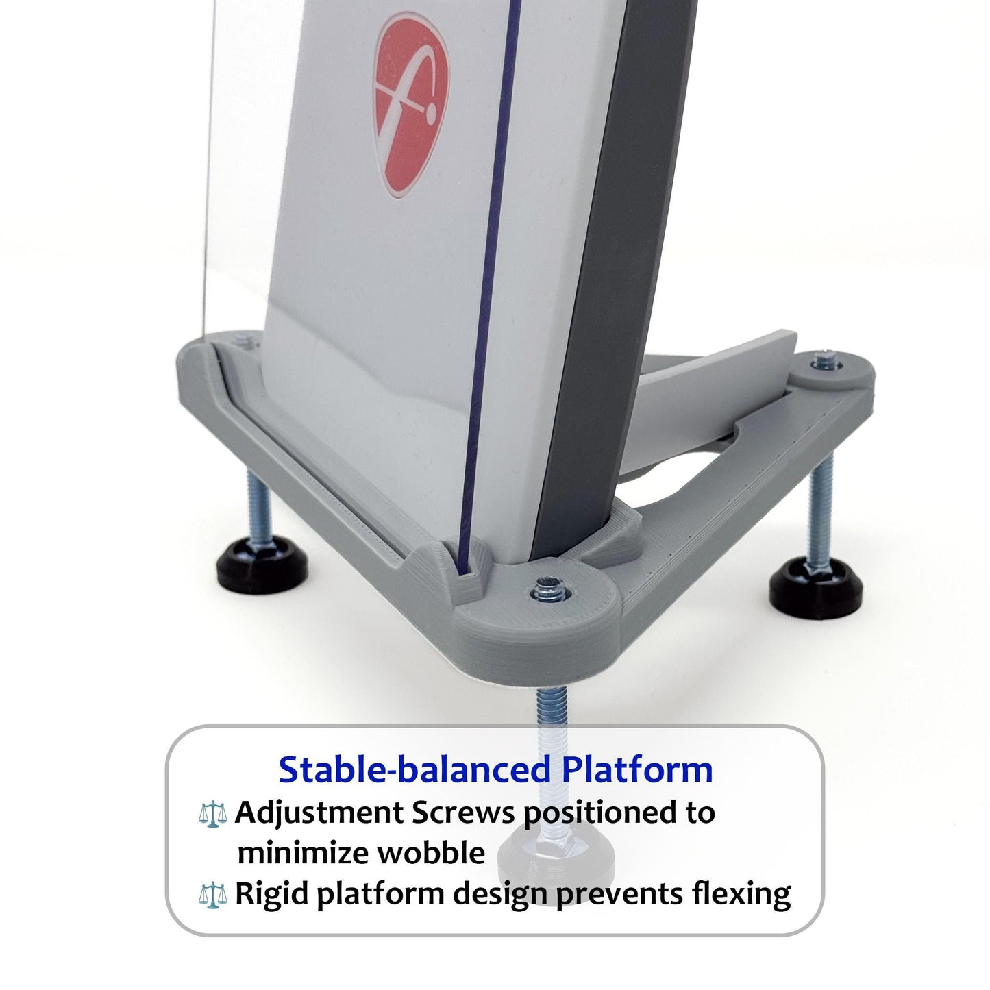 Adjustable Alignment & Leveling Stand with Polycarbonate Shield for FlightScope Mevo Gen2 / Gen 2