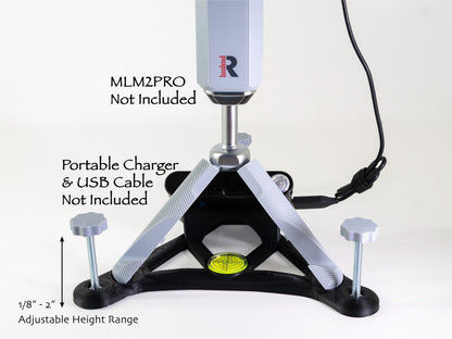 Adjustable Leveling Stand for Rapsodo MLM2PRO - Alignment Aid w/portable battery charger tray