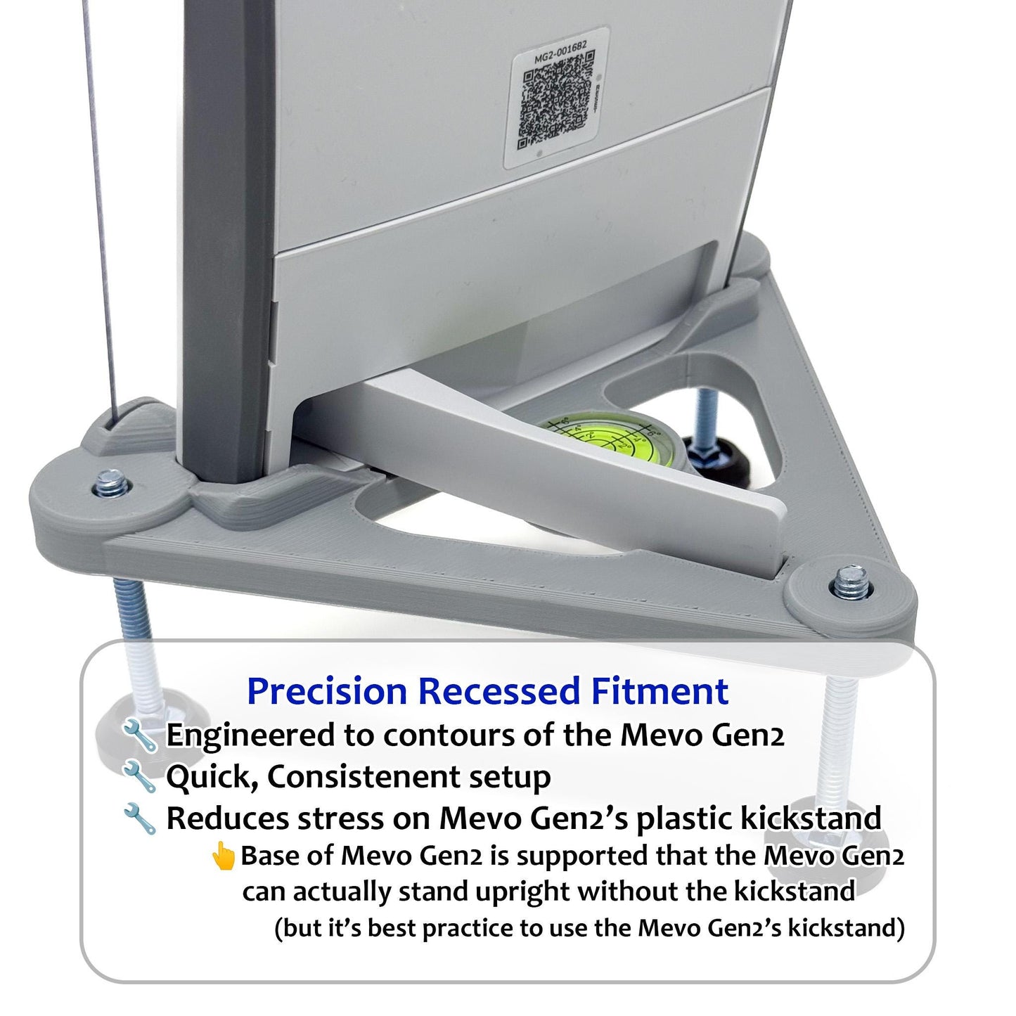 Adjustable Alignment & Leveling Stand with Polycarbonate Shield for FlightScope Mevo Gen2 / Gen 2