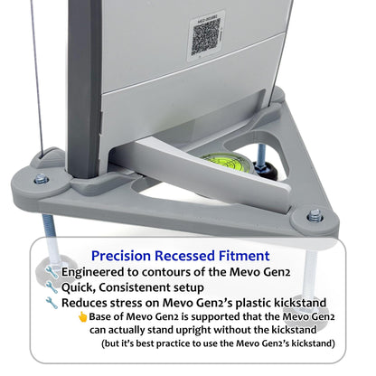 Adjustable Alignment & Leveling Stand with Polycarbonate Shield for FlightScope Mevo Gen2 / Gen 2