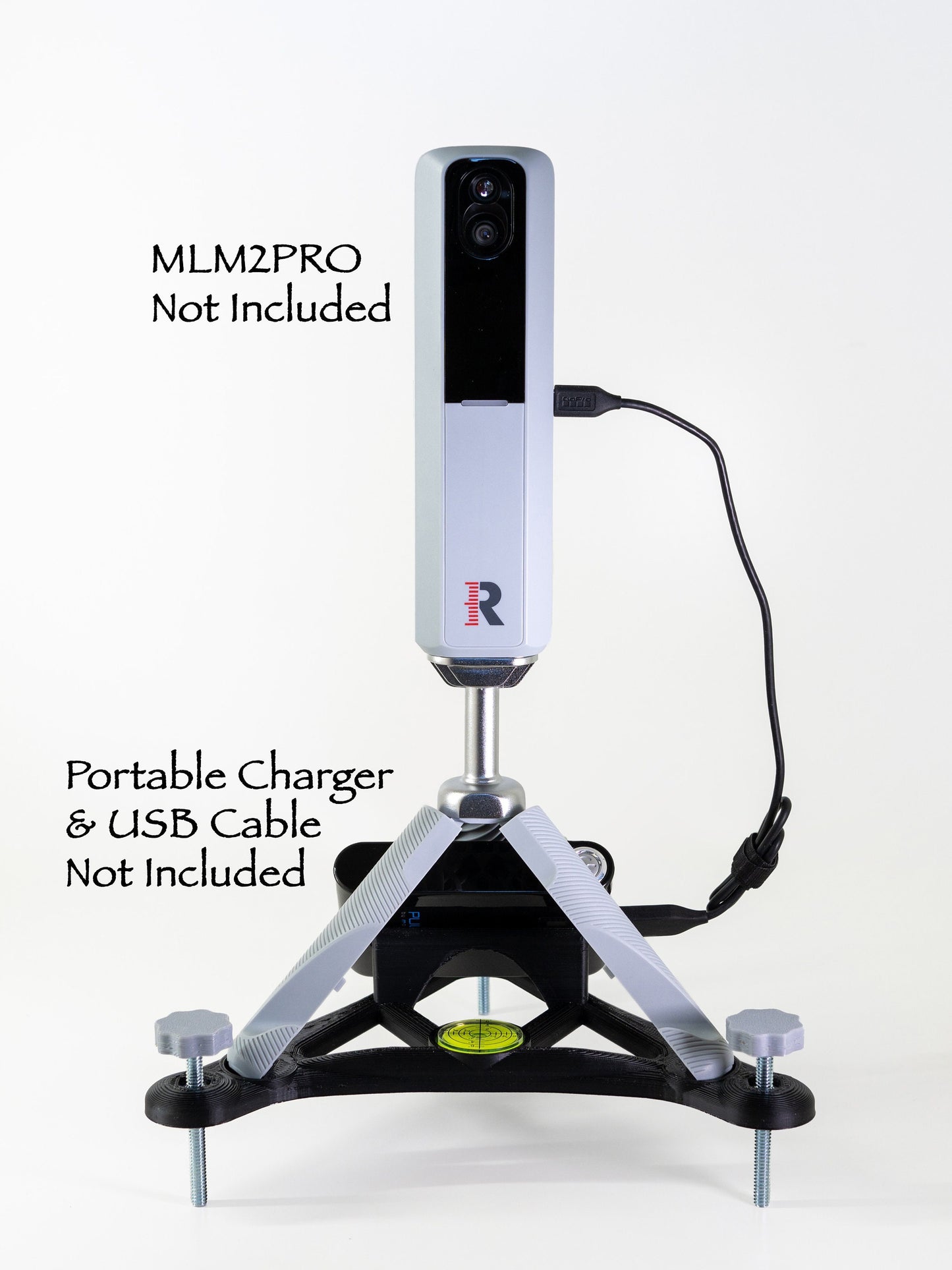 Adjustable Leveling Stand for Rapsodo MLM2PRO - Alignment Aid w/portable battery charger tray